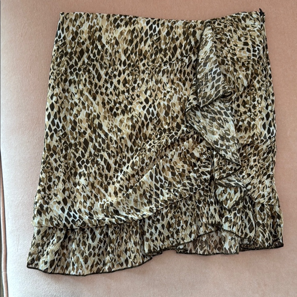Zara Leopard Print Women's Skirt sz s